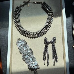 Zara Silver and Black Jewelry Set